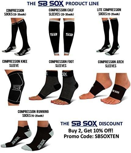 SB SOX Compression Knee Brace for Knee Pain - Braces and Supports Knee for Pain Relief, Meniscus Tear, Arthritis, Injury, Running, Joint Pain, Support (Medium, Solid - Black)