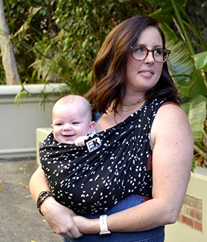 Baby K’tan Print Baby Wrap Carrier, Infant and Child Sling - Simple Wrap Holder for Babywearing - No Rings or Buckles - Carry Newborn up to 35 lbs, Sweetheart, M (W Dress 10-14 / M Jacket 39-42)
