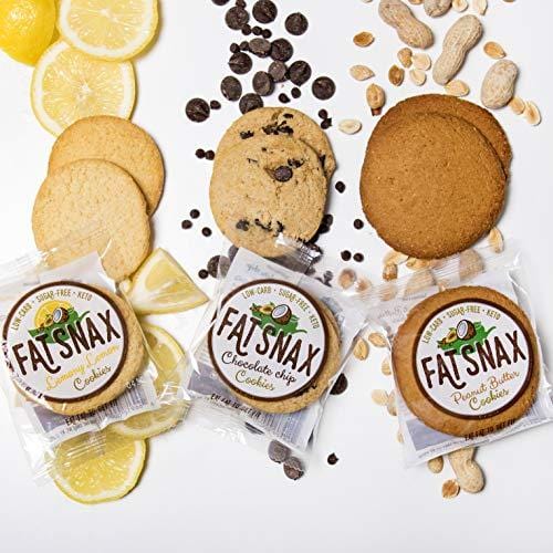 Fat Snax Cookies - Low Carb, Keto, and Sugar Free (Variety Pack, 12-pack (24 cookies)) - Keto-Friendly & Gluten-Free Snack Foods
