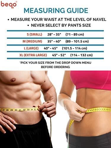 Beqo Back Brace for Lower Back Pain with Removable Lumbar Pad | Back Pain Relief Support Belt for Men & Women | Secure Fastener, Non-Slip Silicone Straps, Breathable Mesh, Adjustable Panels - Size L