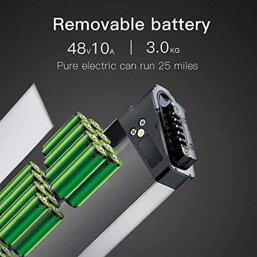 W Wallke Folding Aluminum Electric Bike 48V 10.4ah Removable Battery Fat Tire Snow Mountain Bike 750W Beach Cruiser Adult Assisted E-Bike Double Disc Hydraulic Brake（26 inch）