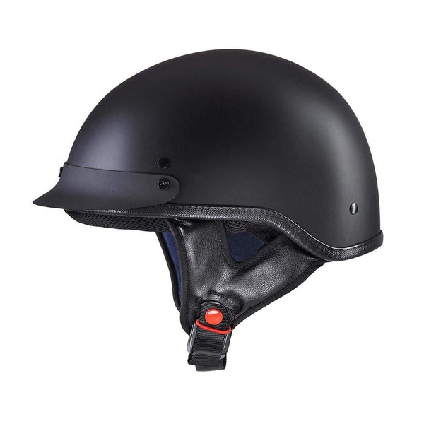 AHR Motorcycle Half Face Helmet DOT Approved Motorbike Cruiser Chopper Matt Black XL