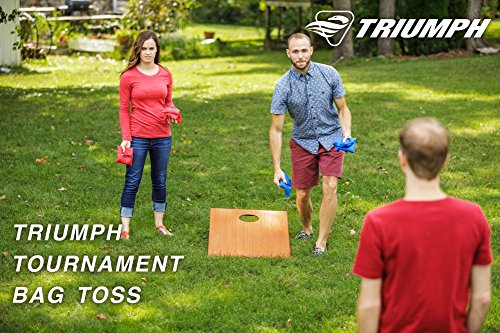 Triumph Premium 2x3 Cornhole Set - Includes 2 Portable Boards and 8 12.5 Ounce Cornhole Bags