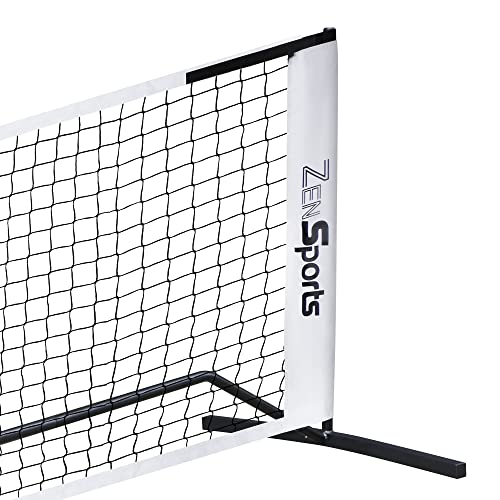 ZENY Portable Pickleball Net Set System with Metal Frame Stand and Regulation Size Net Including Carrying Bag Indoor Outdoor Game