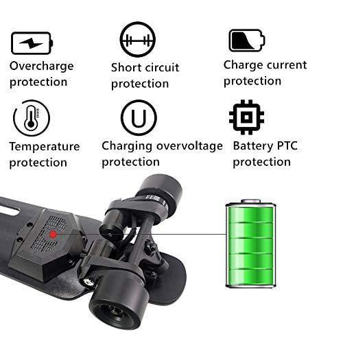 Maxfind Electric Skateboard Longboard 8800mah Battery Life 22km, Wireless Remote Control Koowheelkooboard Adult Scooter 39′′ 12.4′′ 8.5′′,Black