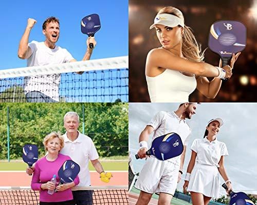 ProBetter Pickleball Paddle Graphite Face Polymer Honeycomb Core - Edge Guard - Racket Cover - Premium Cushion Grip Provides Perfect Balance Power Control for Players of All Levels