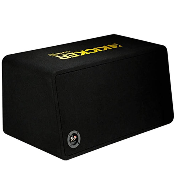 Kicker Dual 10-Inch 1200 Watt 2 Ohm Vented Loaded Subwoofer Enclosure, 44DCWC102