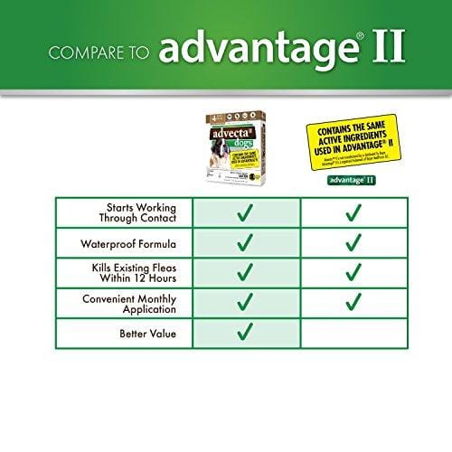 Advecta II Flea Treatment - Flea and Lice Prevention for Dogs, 4 Month Supply