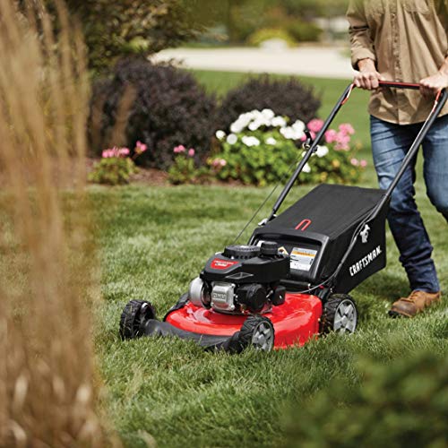 CRAFTSMAN M105 140cc 21-Inch 3-in-1 Gas Powered Push Lawn Mower with Bagger