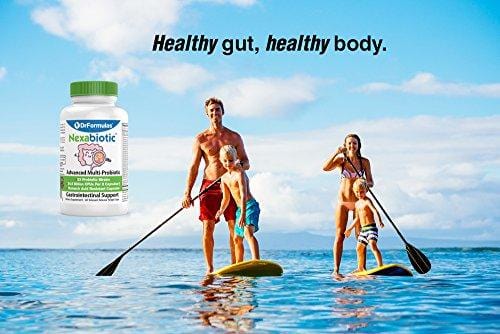 DrFormulas' Best Probiotics for Women & Men | Nexabiotic Multi Probiotic with Saccharomyces Boulardii, Lactobacillus Acidophilus, B. infantis, Prebiotic 60 Capsules (Not Pearls)
