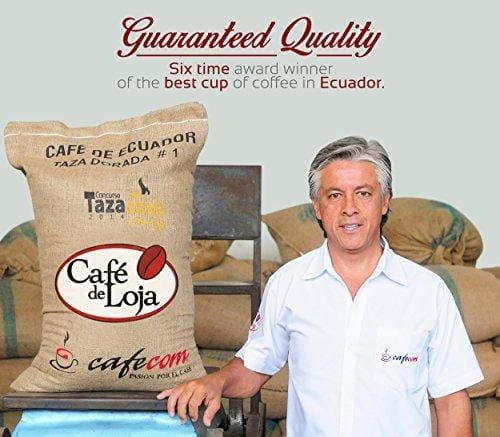 Café de Loja AWARD-WINNING Specialty Coffee Beans Medium/Dark Roast (2 Lbs Bag) - 6398ft. High Altitude Single Origin Organic Coffee- Best Arabica Whole Bean Coffee For Espresso, Drip and more