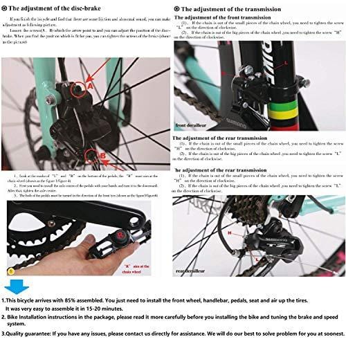 Eurobike Road Bike EURXC550 27 Speed 700C 49Cm Road Bike Frame Dual Disc Brake Bicycle Black-Yellow