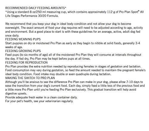 Purina Pro Plan High Protein Dry Dog Food; SPORT Performance 30/20 Formula - 37.5 lb. Bag