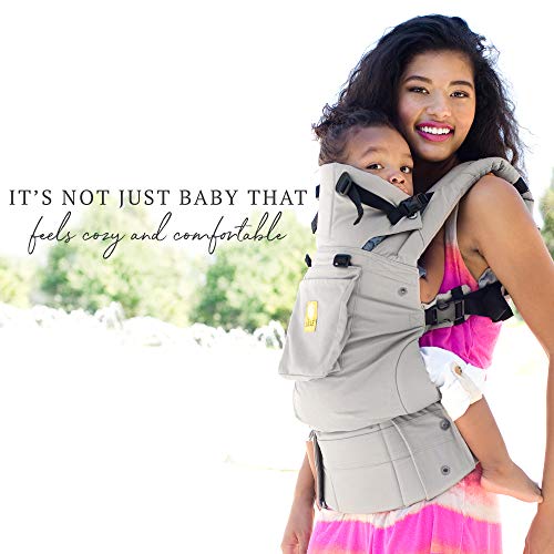 LÍLLÉbaby The Complete Original SIX-Position 360° Ergonomic Baby & Child Carrier, Stone- Cotton Baby Carrier, Comfortable and Ergonomic, Multi-Position Carrying for Infants Babies Toddlers