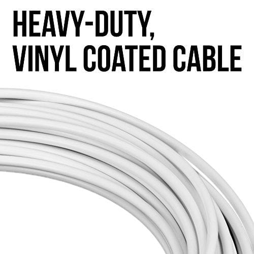Heavy Duty 47 Ft Replacement Tennis Net Cable - Choose Color! (WHITE)
