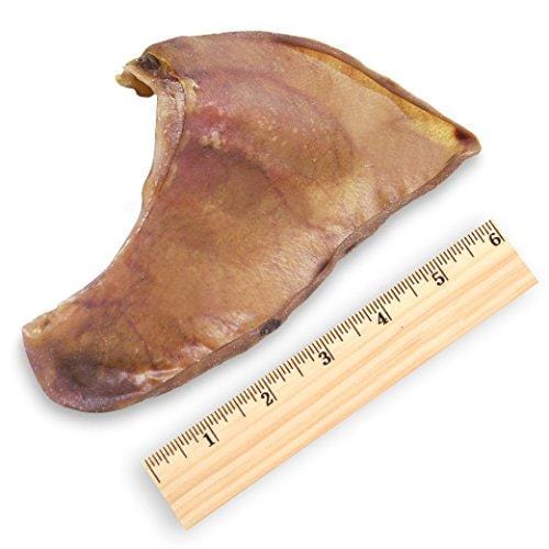 GigaBite Whole Pig Ears for Dogs (100 Pack) – USDA & FDA Certified All Natural Pork Ear Dog Treat – By Best Pet Supplies