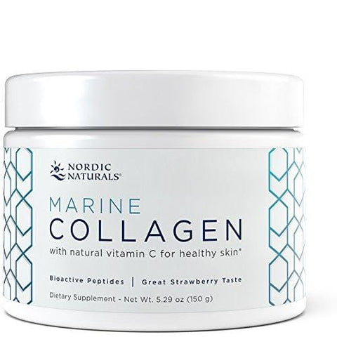 Nordic Naturals Marine Collagen Powder - Supports Healthy Skin and Helps Stimulate Collagen-Producing Cells Throughout the Body, 4,200 mg Collagen Peptides Per Serving, Strawberry, 150 g (30 servings)
