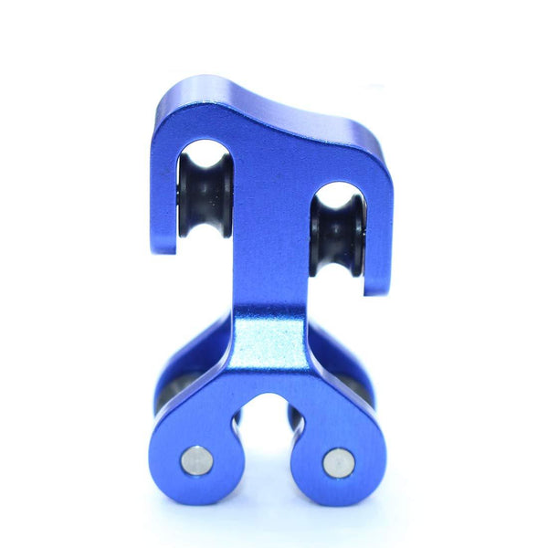 HRCHCG 3/8 inch Aluminum Compound Bow Cable Slide Archery Bow String Splitter Roller Glide Replacement Bowstring Separator Arrow Pulley (Blue)