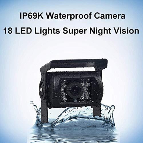 FHD 1080P Digital Wireless Backup Camera Kit, No Interference, IP69 Waterproof Wireless Rear View Camera and 7 Inch LCD Wireless Reverse Monitor for Rv/Truck/Trailer/Bus/Pickup/Van