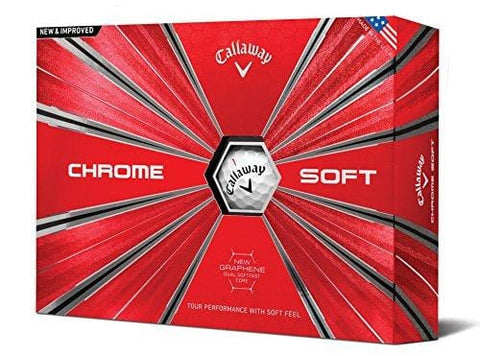Callaway Golf Chrome Soft Golf Balls, (One Dozen), White [product _type] Callaway - Ultra Pickleball - The Pickleball Paddle MegaStore