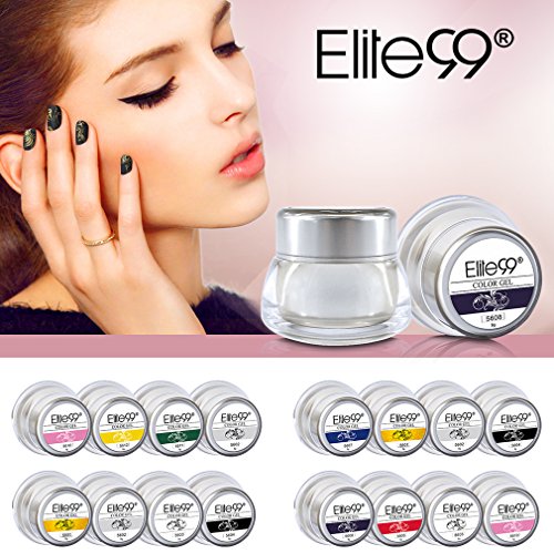 Elite99 Gel Nail Polish 3D Painting Nail Gel Soak Off UV LED 4PCS DIY Manicure Nail Art Decoration 8g