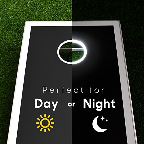 GoSports LED Light Up Cornhole Set, Regulation Size