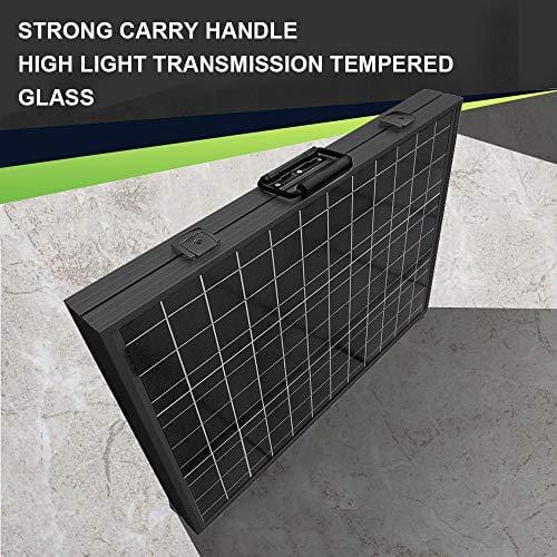 ECO-WORTHY 120 Watt 12Volt Off Grid Monocrystalline Portable Foldable Solar Panel Suitcase with Charge Controller