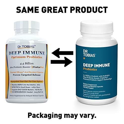 Dr Tobias Deep Immune Probiotic - Plus Ultimate Prebiotic (Patented) - Shelf Stable