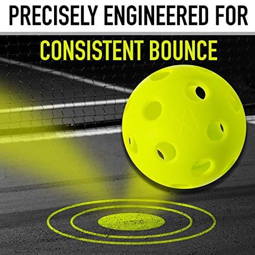 Franklin Sports X-26 Pickleballs - Indoor - 3 Pack - USAPA Approved - Optic