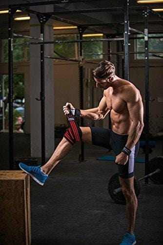 Knee Wraps for Cross Training WODs,Gym Workout,Weightlifting,Fitness & Powerlifting– Pair- Best Knee Straps for Squats -for Men & Women- 72"-Compression and Elastic Support by Mava8482;