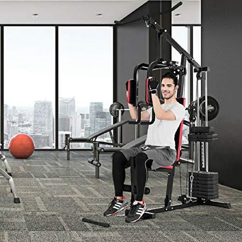 GOPLUS Multifunction Home Gym System Weight Training Exercise Workout Equipment Fitness Strength Machine for Total Body Training