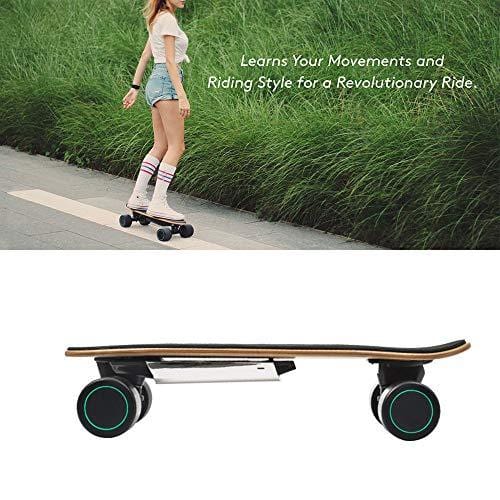 WALNUTT Spectra Mini Plus Electric Skateboard with 3D Posture Control Hub Motors Boosted Maple Board Bluetooth Connectivity Top Speed 12.4 mph Range 6.2 Miles Varying Speeds Smart Braking 9.2 lbs