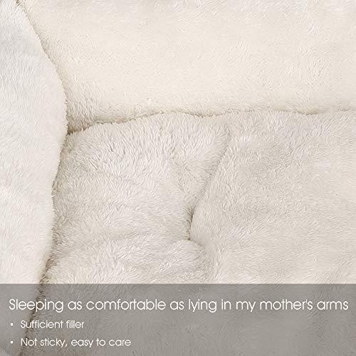 JEMA Rectangle Dog Bed - Lounger for Dogs & Cats with Self Warming Cozy Reversible Removable Inner Plush Cushion, Non Slip Waterproof Bottom, Square Medium Cuddler Pet Bed