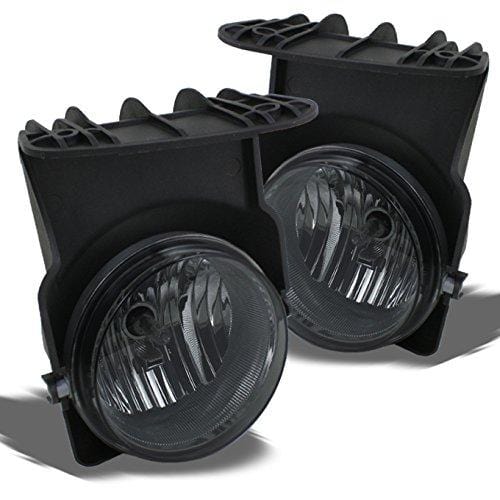 For GMC Sierra Pickup Truck Bumper Driving Smoked Fog Lights Driver/Passenger Lamps with Switch/Bulbs