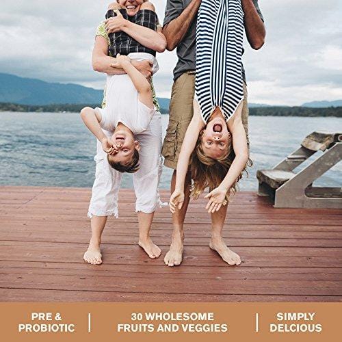 Amazing Grass, Organic Vegan Kids Superfood Powder with 30+ fruits & Super Greens, Flavor: Outrageous Chocolate, 30 Servings