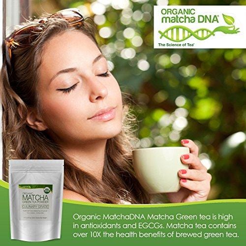 MatchaDNA USDA Organic Matcha Green Tea Powder Culinary Grade Powdered Matcha - High in antioxidants (8 Ounce)