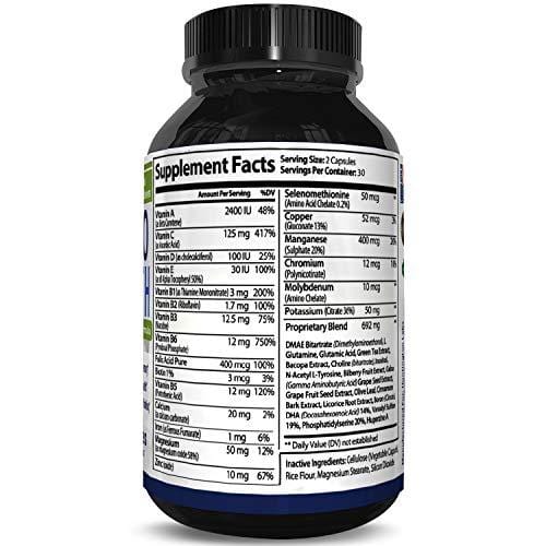 Mind Enhancing Supplement - Improve Memory + Boost Brain Power + Enhance Mental Clarity - Pills with Best Top Natural Vitamins for Better Cognitive Function + Concentration + Focus