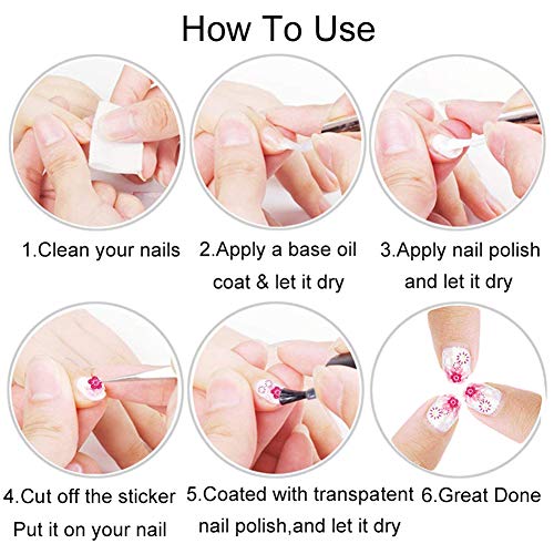 Halloween Nail Stickers Decals DIY Nail Art Tips Accessories 8 Sheets Pumpkin Witch Spider Bat Ghost Eye Nail Art Stickers Self-adhesive Designs Fingernails Toenails Decorations for Halloween Party