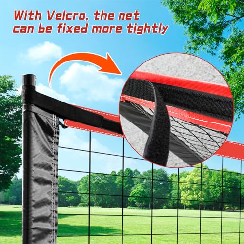 Pickleball Net Set - Portable Pickleball Net System, Steady Metal Frame, 22FT Regular Size, 4 Pickleball Paddles & 4 Balls, 1 Carry Bag, Pickleball Set for Indoor Outdoor Play