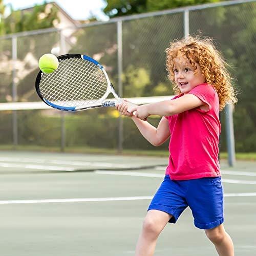 Fostoy Junior Tennis Racket, Tennis Racquet Kids Racket with Storage Bag Perfect for Boys&Girls Sports Training(19.7in) (red)