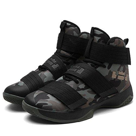 Soldier"Camo" Men's Shock Absorption Basketball Shoes (Camouflage, 7.5D(M) US-EU40)