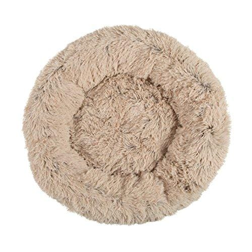 Best Friends by Sheri Calming Shag Vegan Fur Donut Cuddler (23x23) - Small Round Donut Cat and Dog Cushion Bed, Warming and Cozy for Improved Sleep - Prime, Machine Washable - Small Pets Up to 25 lbs