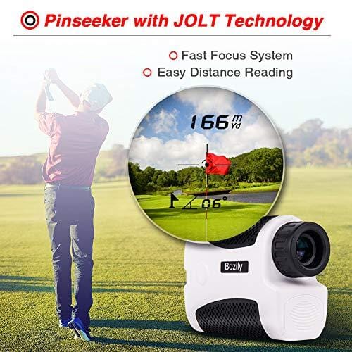 Bozily Golf Rangefinder, 6X Laser Range Finder 900 Yards, Flag-Lock, Slope Tech, 4 Scan Mode, Linear & Vertical Distance, Angle & Speed Measurement, Fog Resistant - Tournament Legal Golf Rangefinder