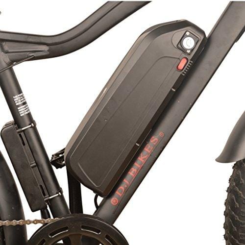 DJ Fat Bike 750W 48V 13Ah Power Electric Bicycle, UL 2849, Matte Black, LED Bike Light, Suspension Fork and Shimano Gear, - Ultra Pickleball