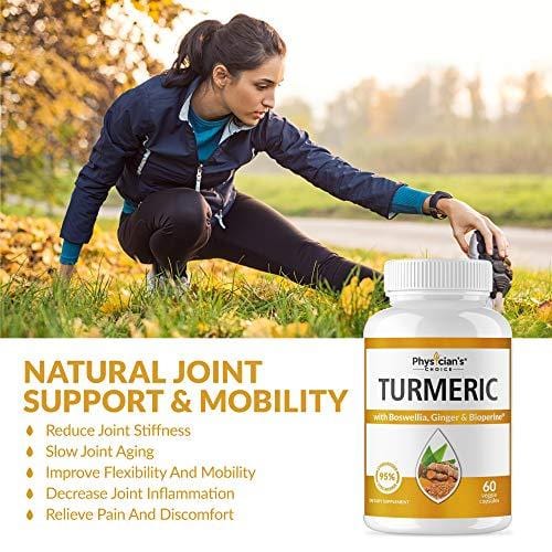 Organic Turmeric Curcumin C3® Complex - Bioperine Black Pepper, Boswellia & Ginger - [Clinically Proven C3 Turmeric] - 95% Standardized Curcuminoids - Inflammation & Joint Supplement, 60 Capsules
