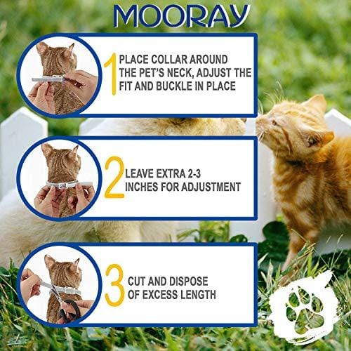 Flea and Tick Collar Prevention for Dogs & Cats Control for 8 Months with Natural Ingredients-Adjustable Waterproof Design