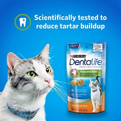 Purina DentaLife Made in USA Facilities Cat Dental Treats; Tasty Chicken Flavor - 13.5 oz. Canister