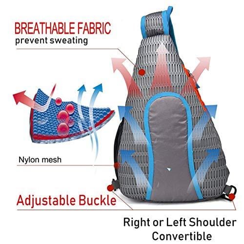 SEEU Sling Backpack for Women Men, Lightweight Back Sack Rope Sling Bag Cross Body Messenger Bags for Gym Travel