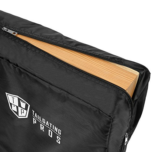 Tailgating Pros Premium Cornhole Game - Regulation or Tailgating Size Corn Hole Boards w/Corn Filled Bags & Optional LED Lights