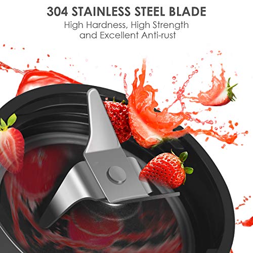 Redmond Smoothie Blender 20000 RPM Countertop Blender Personal Size with 20 oz Portable Bottle for Milk Shakes Fruit Vegetable 300W BPA Free